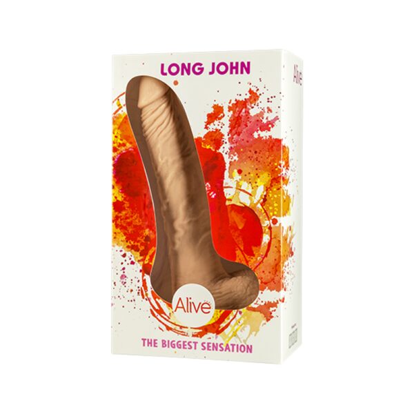 21027 LONG JOHN PENE ARTIFICIALE DILDO FALLO REALISTICO 8,5” IN PVC COLOR CARNE