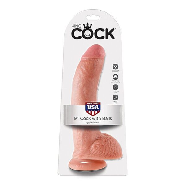 PD5508-21 9 INCH COCK - WITH BALLS - SKIN