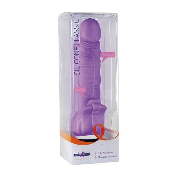 13290 SEVEN CREATIONS SILICONE 100% CLASSIC WITH STIMULATION PURPLE CM 17 X 3