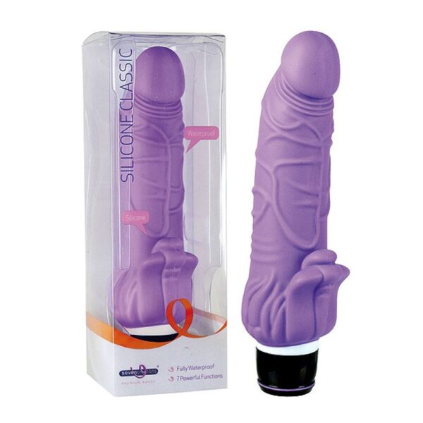 13290 SEVEN CREATIONS SILICONE 100% CLASSIC WITH STIMULATION PURPLE CM 17 X 3