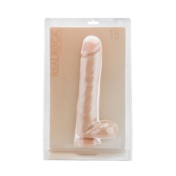 REA054SKN REALISTIC COCK – 15 INCH – WITH SCROTUM – SKIN FALLO REALISTICO NON VIBRANTE GIGANTE