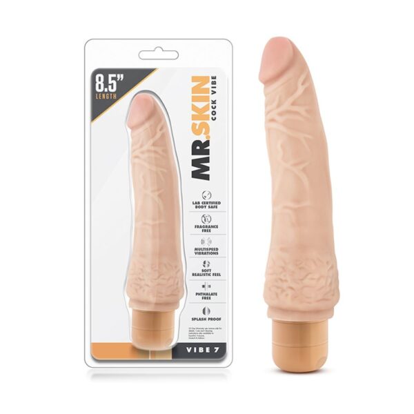 330469 MR. SKIN COCK VIBE 7 FALLO VIBRANTE IN PVC LUNGHEZZA CM 18.5