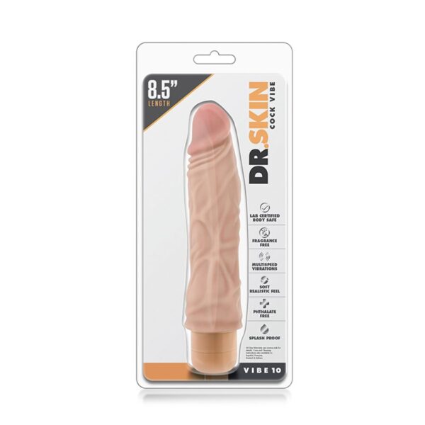 330474 DR. SKIN COCK VIBE 10 FLESH FALLO REALISTICO VIBRANTE COLOR CARNE IN PVC