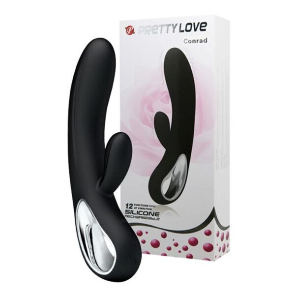 6021 PRETTY LOVE CONRAD ELMER BLACK VIBRATORE DI DESIGN 100% SILICONE COLORE NERO