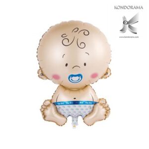 2262-A GONFIABILE BABY CELESTE BIMBO MISURA CM 47 X 71 GONFIABILI AD ELIO O ARIA IN FOIL