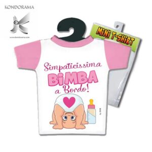 4885-29 MINI T-SHIRT SIMPATICISSIMA BIMBA A BORDO