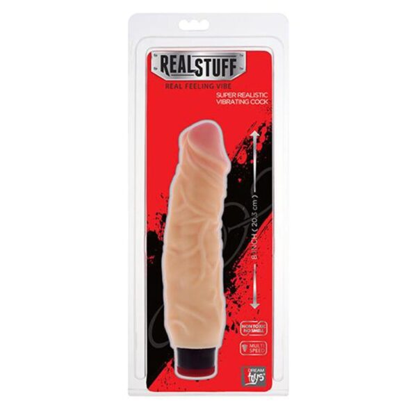 20639 REALSTUFF FALLO REALISTICO VIBRANTE CON VELOCITÀ REGOLABILE COLOR CARNE 8”