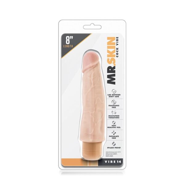 330476 MR. SKIN COCK VIBE 14 FALLO VIBRANTE IN PVC LUNGHEZZA CM 17.5