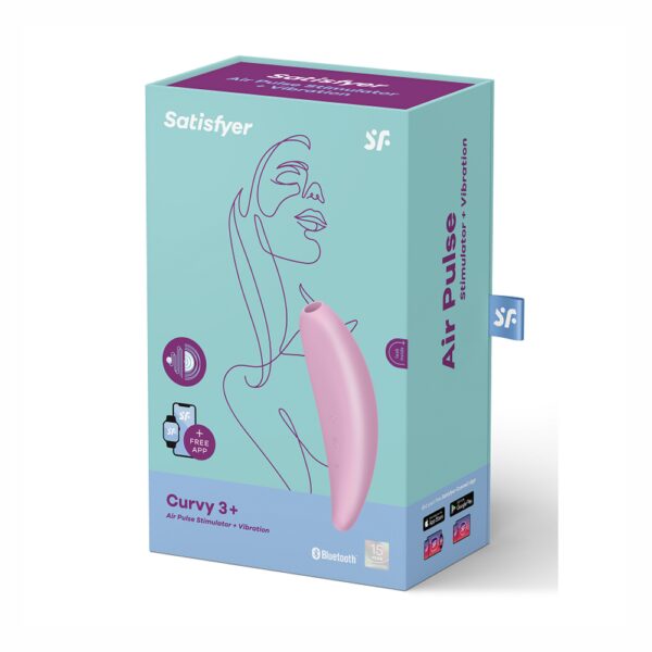 SATISFYER CURVY 3+ PINK STIMOLATORE SUCCHIA CLITORIDE IN SILICONE ROSA