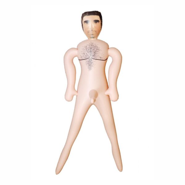 BOSS LOVE DOLL BAMBOLO GONFIABILE MASCHIO UOMO BIANCO CAPO LEADER SUPERDOTATO 20 CM