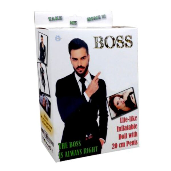 BOSS LOVE DOLL BAMBOLO GONFIABILE MASCHIO UOMO BIANCO CAPO LEADER SUPERDOTATO 20 CM