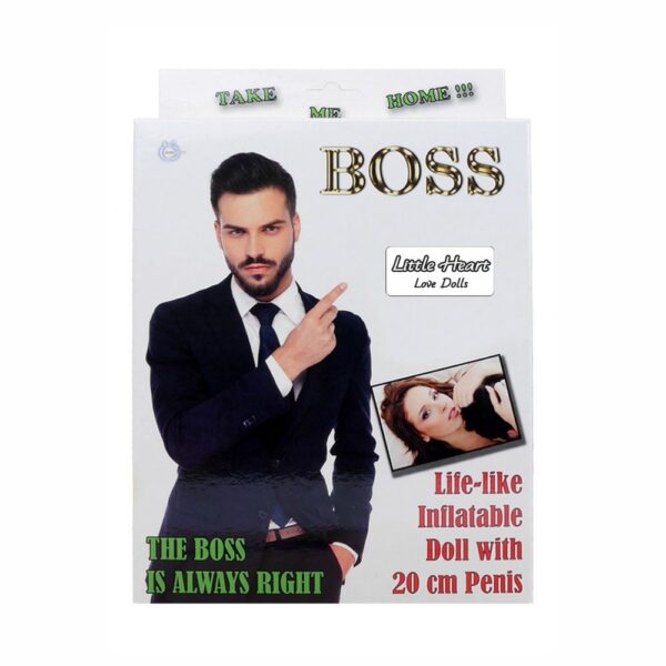 BOSS LOVE DOLL BAMBOLO GONFIABILE MASCHIO UOMO BIANCO CAPO LEADER SUPERDOTATO 20 CM