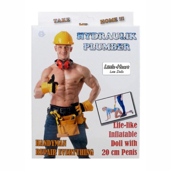 PLUMBER LOVE DOLL BAMBOLO GONFIABILE UOMO BIANCO IDRAULICO SUPERDOTATO 20 CM