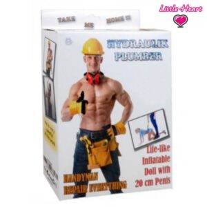 PLUMBER LOVE DOLL BAMBOLO GONFIABILE UOMO BIANCO IDRAULICO SUPERDOTATO 20 CM