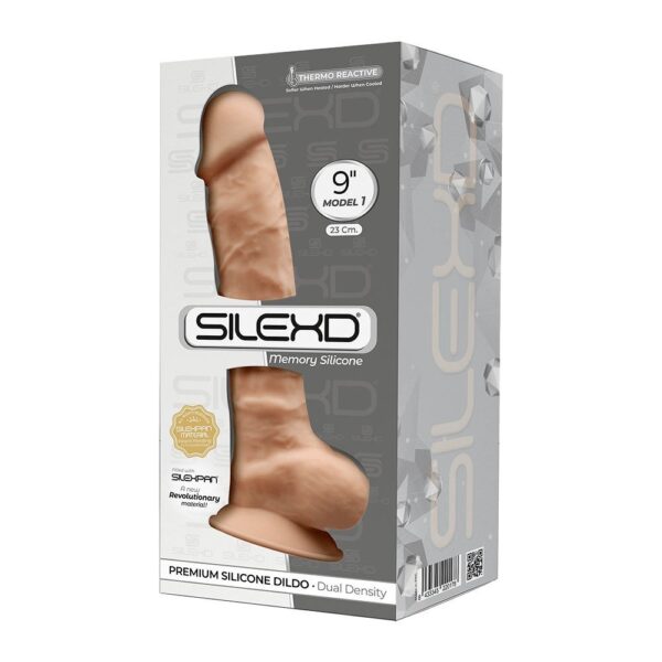 SilexD MODEL 1 - 9" FLESH 220178 FALLO REALISTICO PENE ARTIFICIALE IN SILICONE MEMORY TERMOREATTIVO CM 23