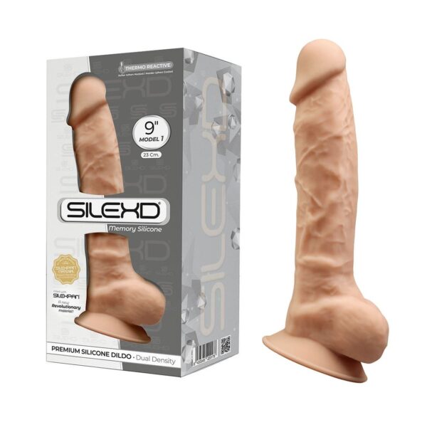 SilexD MODEL 1 - 9" FLESH 220178 FALLO REALISTICO PENE ARTIFICIALE IN SILICONE MEMORY TERMOREATTIVO CM 23