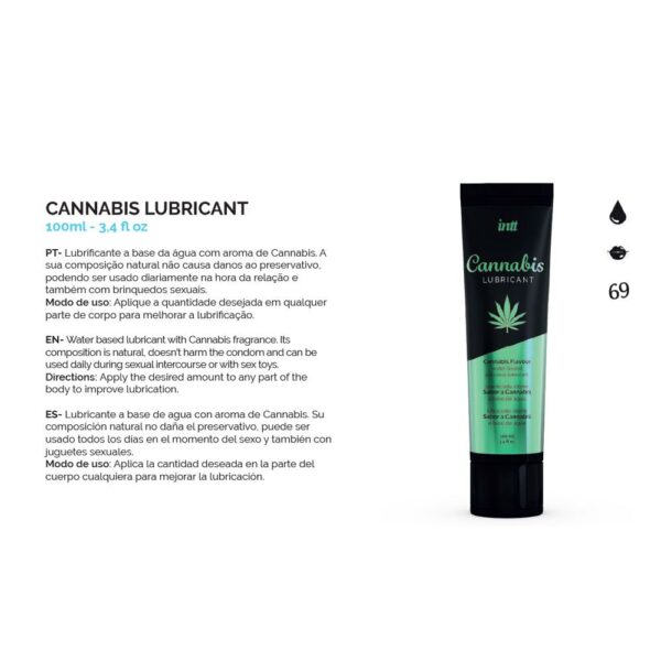 INTT CANNABIS LUBRIFICANTE INTIMO A BASE D’ACQUA 100 ML