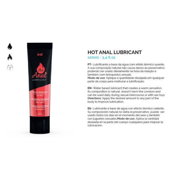 INTT LUBRICANT HOT ANAL LUBRIFICANTE INTIMO ANALE EFFETTO CALDO 100 ML