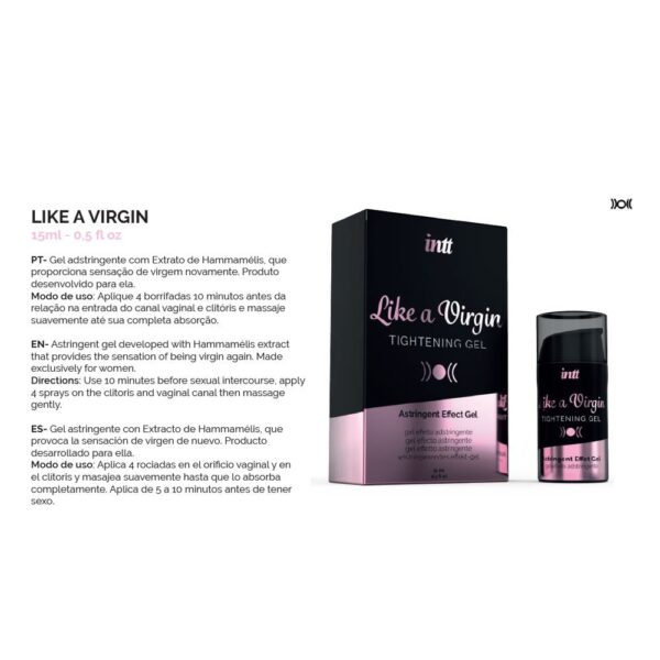 INTT LIKE A VIRGIN GEL DONNA ASTRINGENTE VAGINA 15 ML