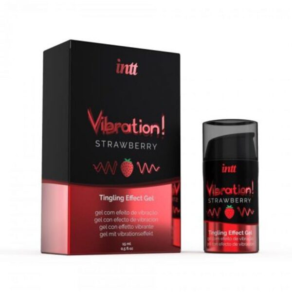 INTT VIBRATION STRAWBERRY VIBRATORE LIQUIDO AROMA FRAGOLA GEL 15 ML