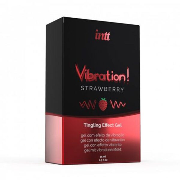 INTT VIBRATION STRAWBERRY VIBRATORE LIQUIDO AROMA FRAGOLA GEL 15 ML