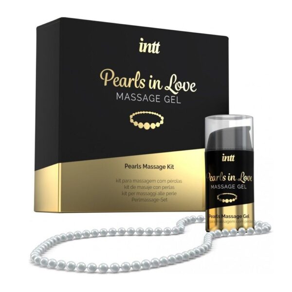 INTT PEARLS IN LOVE SET MASSAGE GEL DA MASSAGGIO E COLLANA DI PERLE 15 ML